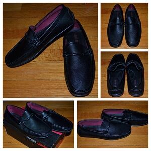 Men’s Robert David black slip-on loafers, size 7